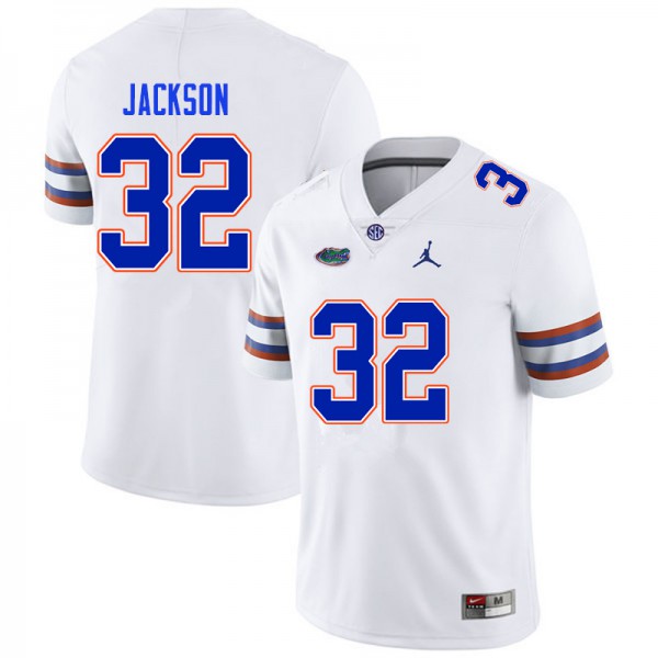 Men #32 N'Jhari Jackson Florida Gators College Football Jerseys White